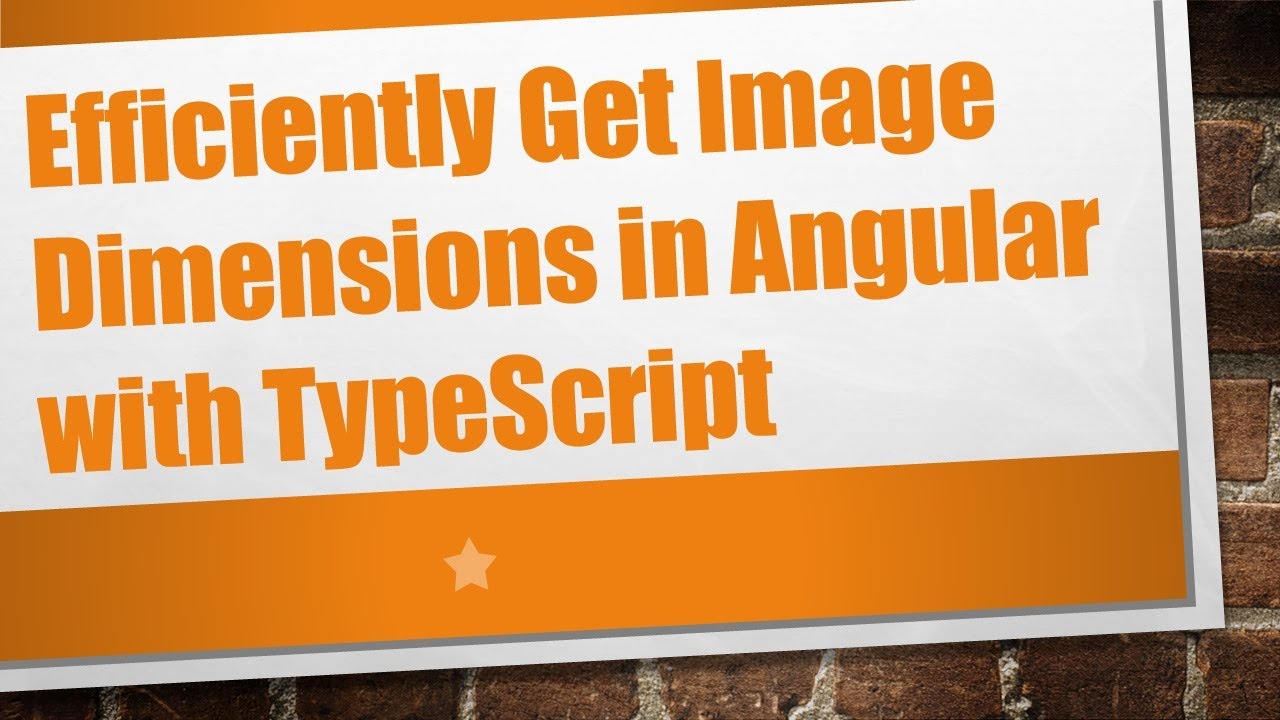 Efficiently Get Image Dimensions in Angular with TypeScript