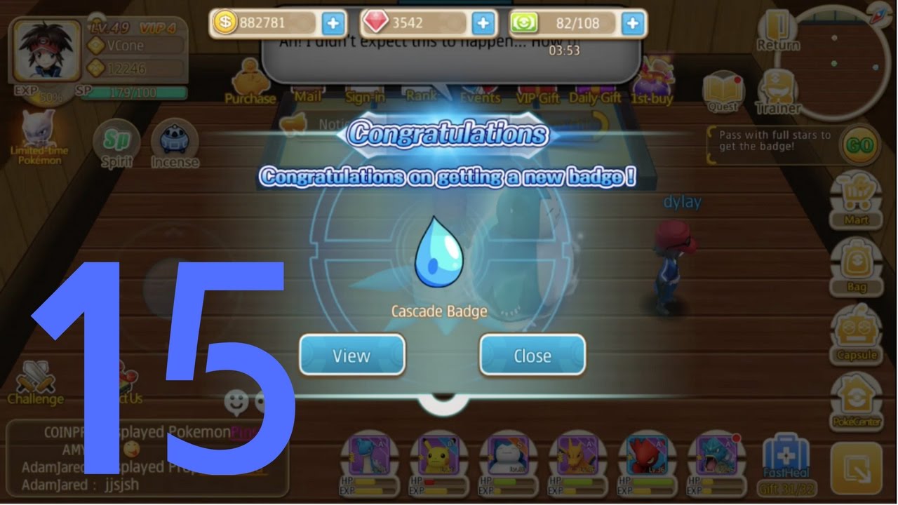 Hey Monster (Monster Park) HOW TO GET CASCADE BADGE!! BEATING CERULEAN