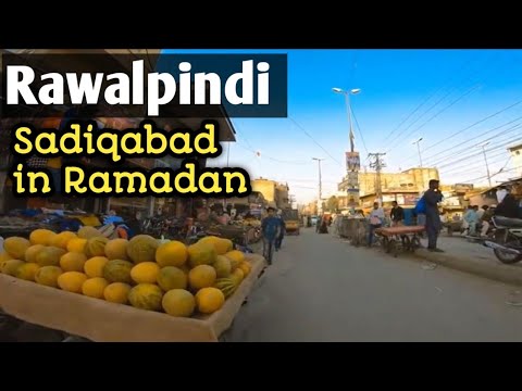 Affandi Colony  Sadiqabad Chowk   Transformer Chowk Walking Tour Rawalpindi Pakistan    Ramazan 2022