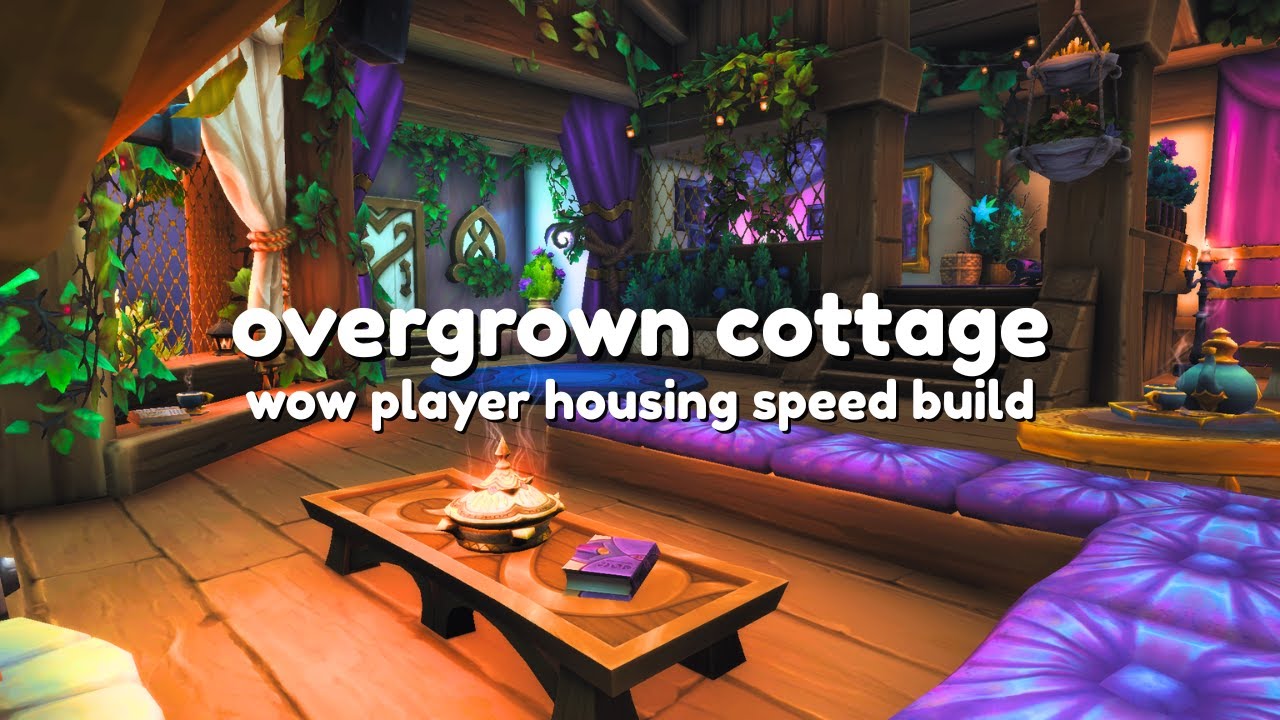 Wow Housing Speed Build | Overgrown Cottage 🍃💚