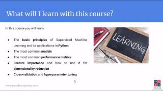 Course introduction - Supervised machine learning in Python