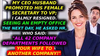 My CEO Husband Promoted His Secretary To VP. I Calmly Quit. Next Day, Seeing The Empty Office...
