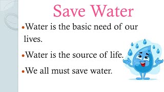 Essay on save water | 15 lines on save water essay savewaterwaterwaterconservation englishessay