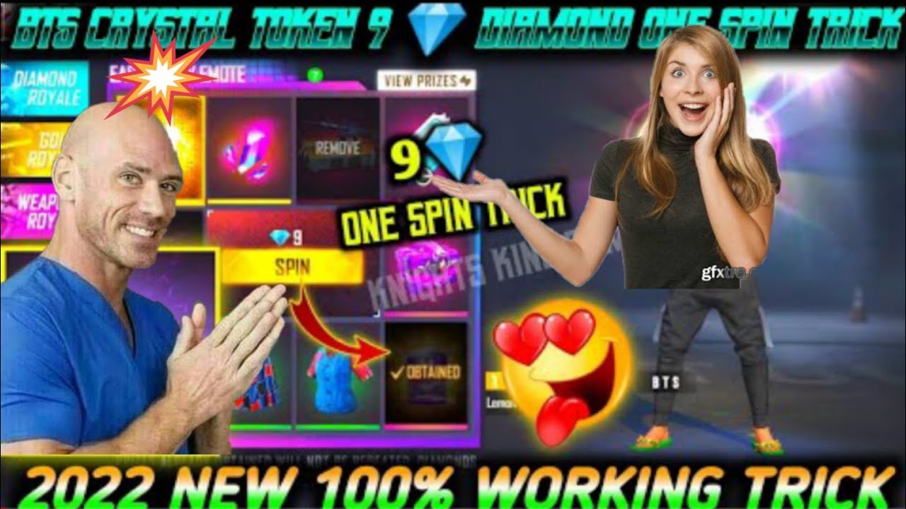 New Faded while BTS Crystal token One spin trick | Only 9 dimond trick | Faded while emote Trick 🤩