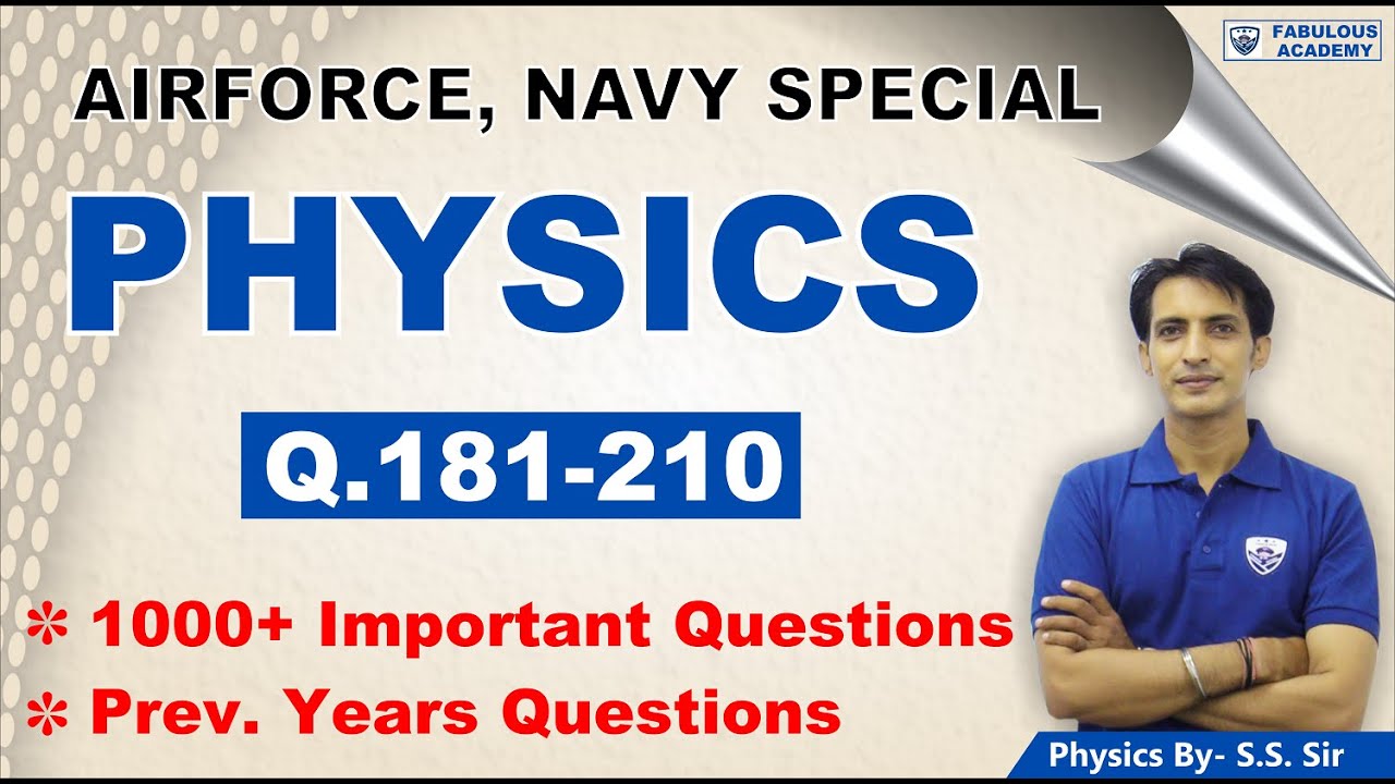 Air force / Navy 2021  |  Physics | Important Questions | physics class by Fabulous Academy