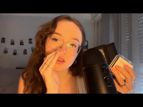 ASMR fingertip tapping + close whispers