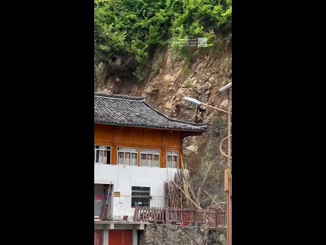 Massive Landslide Sends Woman Running In Terror