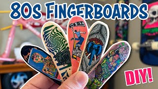 DIY Fingerboard Replicas of Classic 80s Old School Skateboards