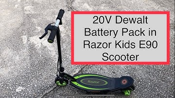 Making Razor Power Core E90 electric scooter too fast! DIY Dewalt 20V drill lithium battery upgrade
