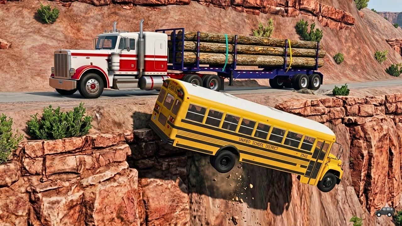 Vehicles vs Narrow Deadly Cliff Road | Suspension Stress Test | BeamNG.Drive