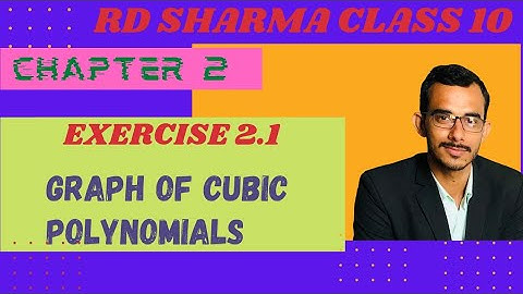 Graph of Cubic Polynomials | rd sharma chapter 2 class 10 | rd sharma solutions class 10th
