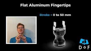 What is the stroke of the Hand-E gripper? DoF Video