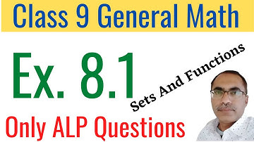 Exercise 8.1 Chapter 8, Sets And Functions || 9Th Class General Math Solution || Smart Syllabus