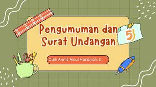 Pengumuman dan Surat Undangan | Bahasa Indonesia Kelas 5 Kurikulum Merdeka | ESPS Pengumuman dan Surat Undangan | Bahasa Indonesia Kelas 5 Kurikulum Merdeka | ESPS