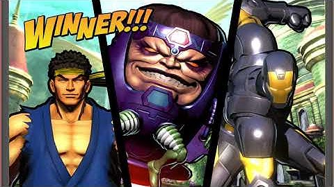 Ultimate Marvel Vs Capcom 3 | Arcade Mode- Ryu/MODOK/Iron Man