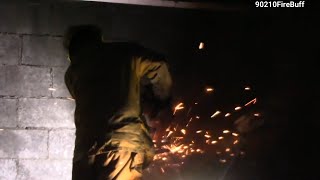 LACoFD Engine 14 Works an Auto Fire in South Los Angeles