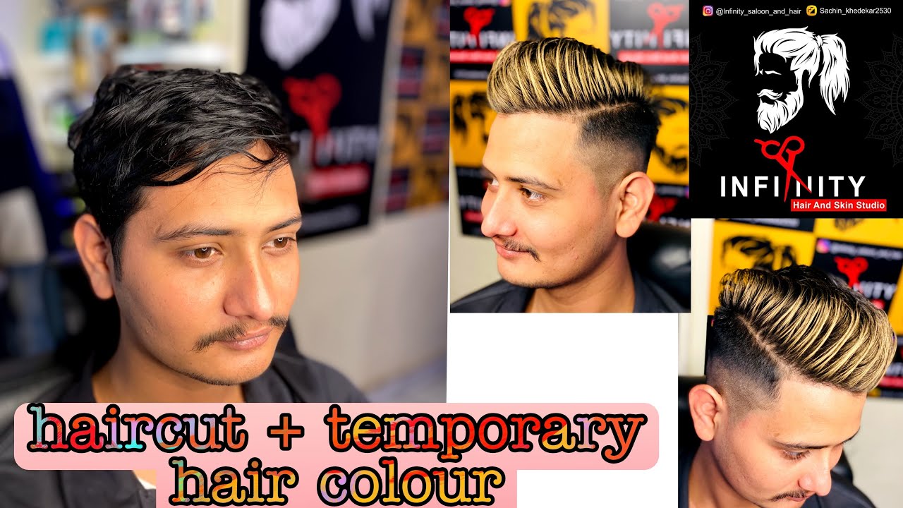 HAIRCUT & temporary hair colour | INFINITY SALOON AND HAIR