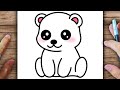 CÓMO DIBUJAR UN OSO POLAR KAWAII