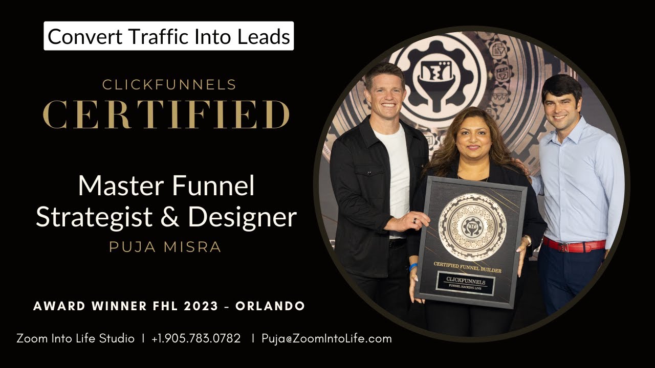 Funnel Design & Strategy 'Certified Funnel Builder Award’ from