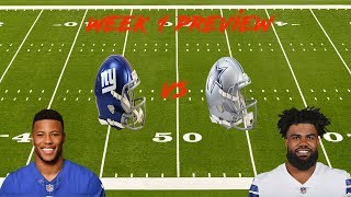 New York Giants vs Dallas Cowboys Week 1 Preview and Prediction! Can the NY Giants win in Dallas?