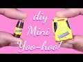 DIY Miniature Doll Yoo Hoo Chocolate Milk Bottles - 4 Drink Pack