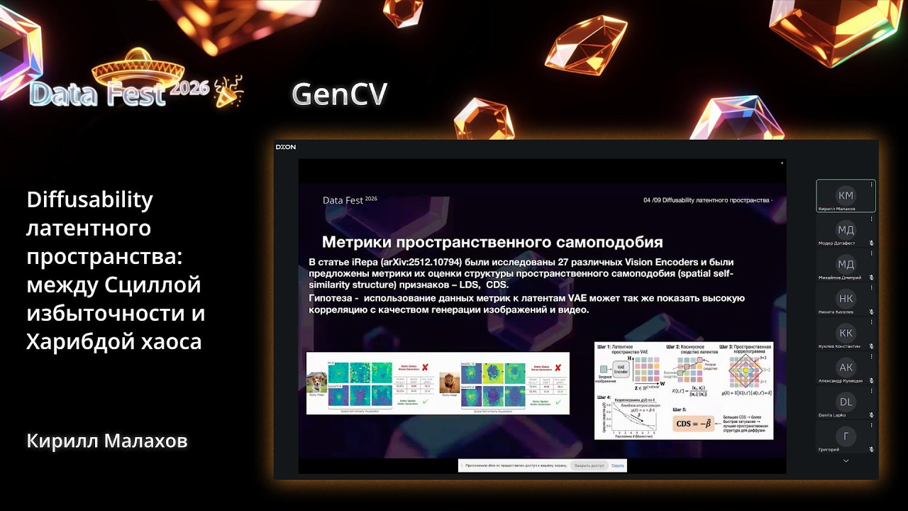 Кирилл Малахов | Diffusability латентного пространства: между Сциллой избыточности и Харибдой хаоса