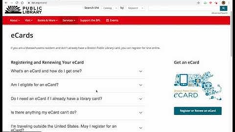 How To Register for a Boston Public Library eCard