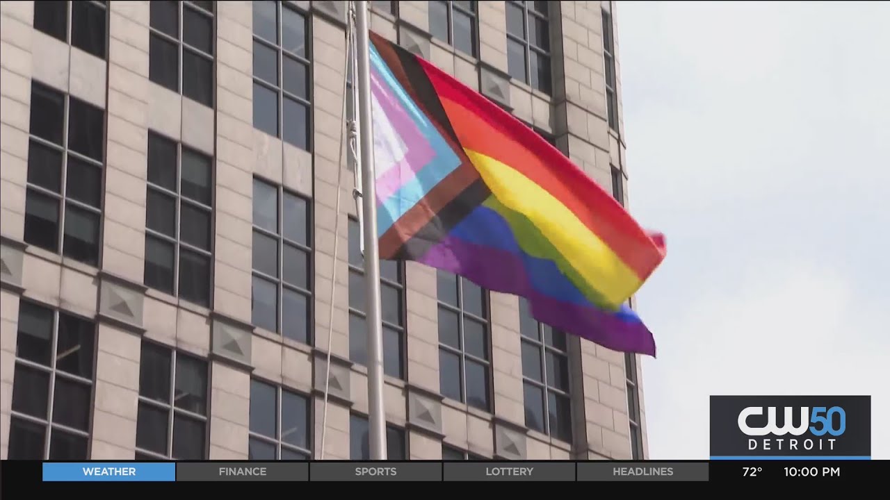 Detroit kicks off Pride month with Spirit Plaza flag raising