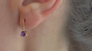 Video: Amethyst and Diamond Earrings TRILLON