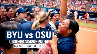 BYU Softball vs OSU | ROUND 1 Big 12 Championship Game Highlights