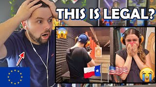 European Reacts to Brits Shoot Guns for the first time in TEXAS!