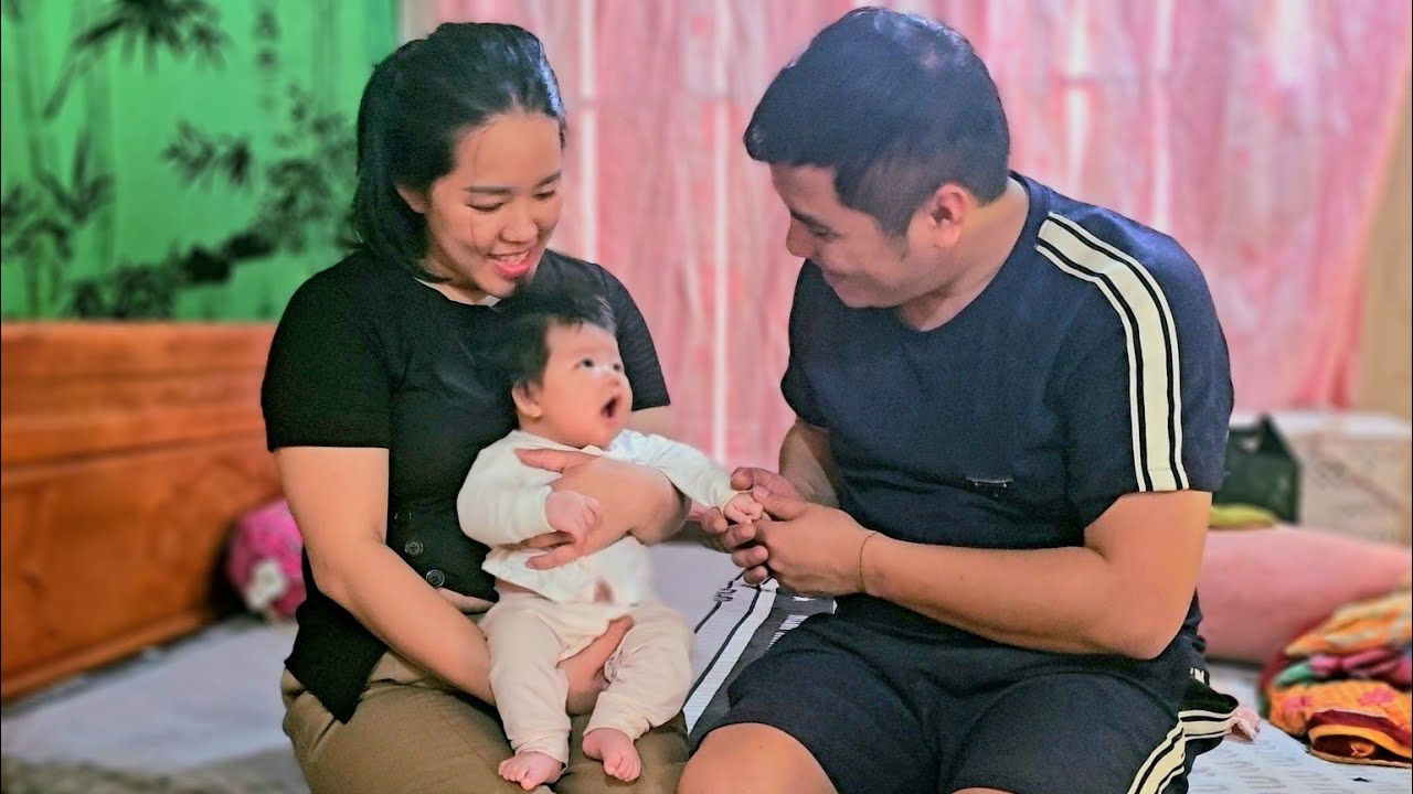 Полное счастье генерального директора Куонга и Тиеу Нгок с их очаровательной маленькой принцессой