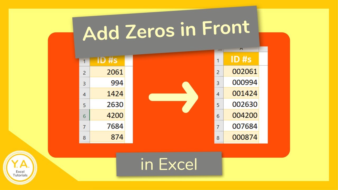 How To Add A Zero In Front Of A Number In Excel - Tutorial