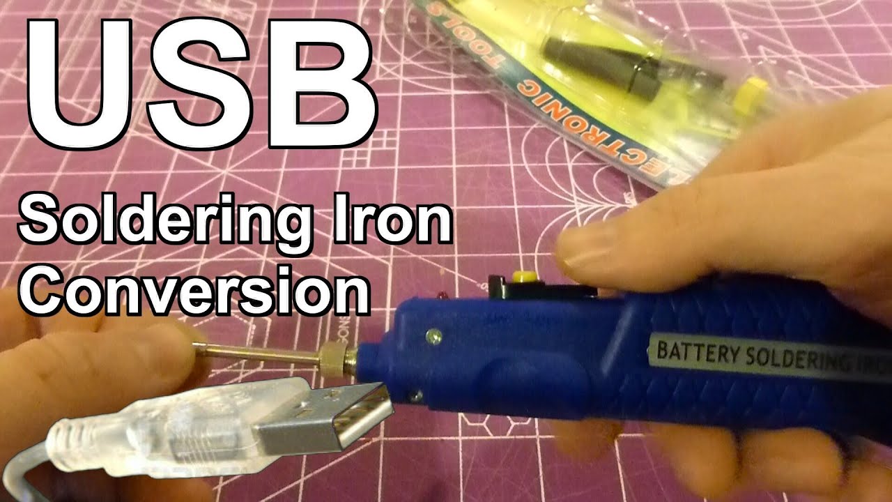 Converting the HobbyKing Battery Soldering Iron to use LIPO or USB
