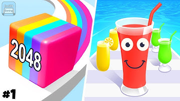 Jelly Run 2048 | Juice Run | All Levels Gameplay | Android, iOS | Satisfying Mobile Games #1