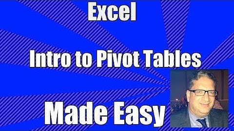 excel intro to pivot tables - excel 2007 2010 2013 2016