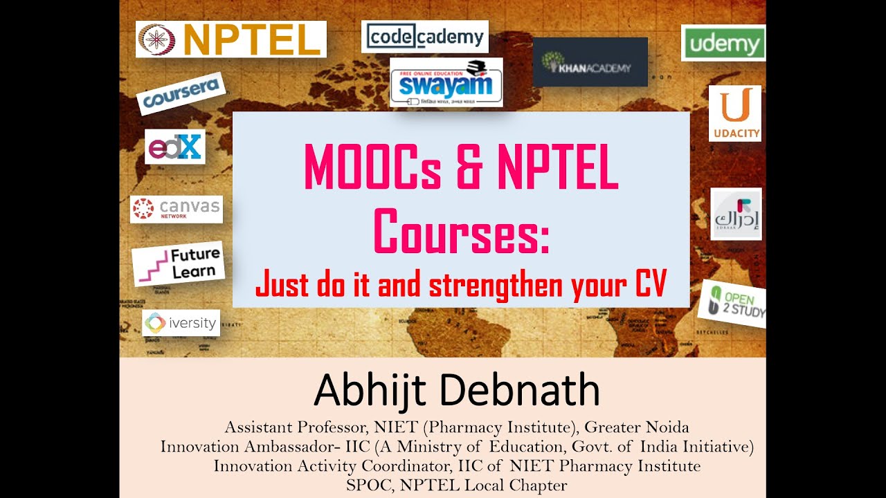 Webinar on "MOOCs & NPTEL Courses   Just do it and strengthen your CV"