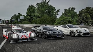 Forza 7 Drag race: Porsche 919 Hybrid vs McLaren P1 vs Zenvo ST1