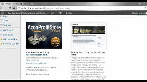 Activating AzonProfitStore WP Theme