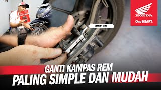 Tutorial on Replacing Front Brake Pads on a Honda Automatic #honda #hondacengkareng #brakepads #h...