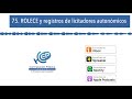 75. ROLECE y registros de licitadores autonómicos