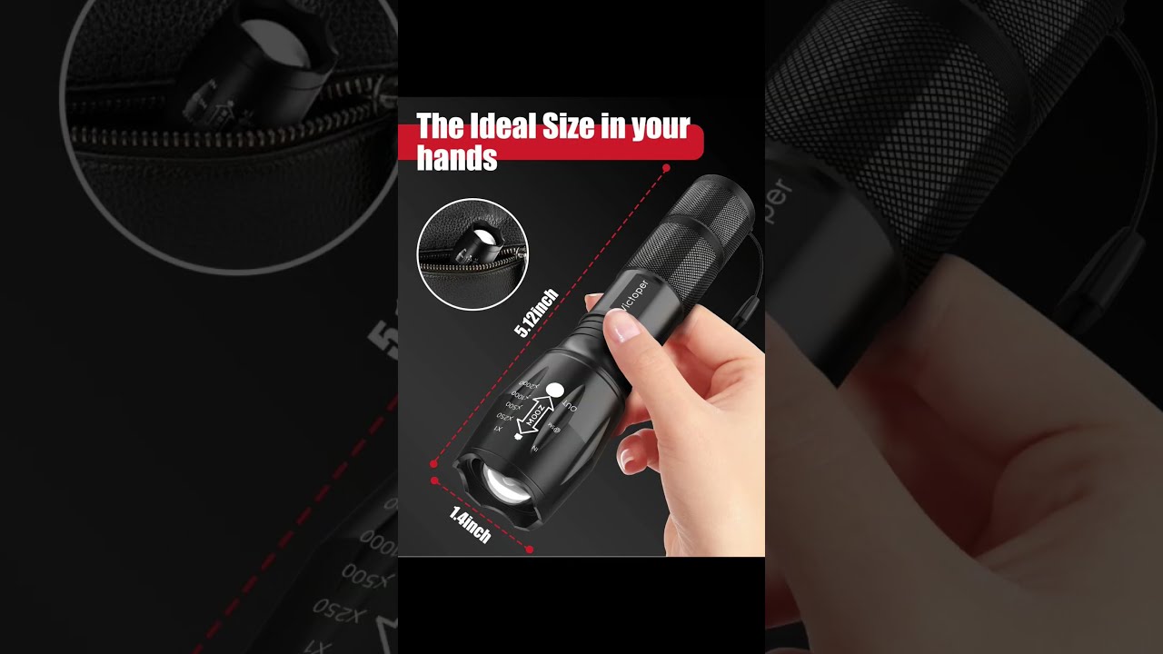Victoper LED Flashlight 2 Pack Bright 2000 Lumens Shortvideo Fyp Viralvideo Shorts Youtube