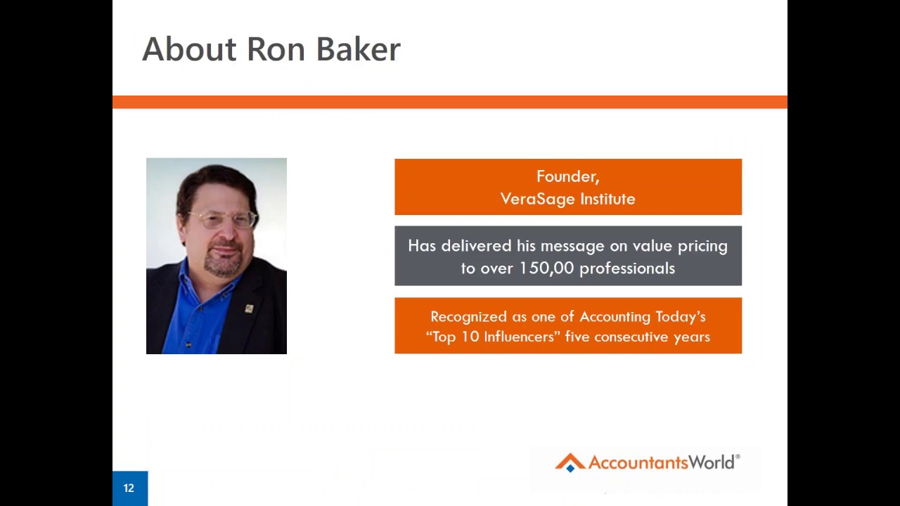 "Pricing on Purpose: Creating and Capturing Value" presented by Ron Baker December 13, 2017
