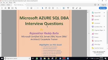 Microsoft AZURE SQL DBA Interview Questions & Answers