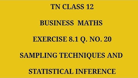 TN 12th Business maths chapter 8 exercise 8.1 question number 20