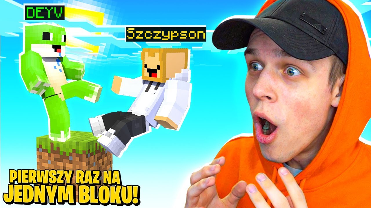 Mój PIERWSZY RAZ NA JEDNYM BLOKU w Minecraft!