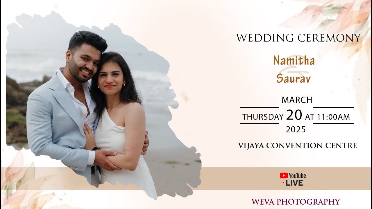 Wedding Ceremony of Namitha & Saurav || 20-03-2025 || Live ||