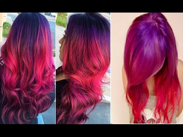 Red Purple Ombre Hair Color - Youtube