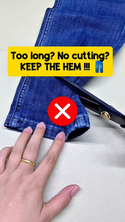 American Hem Hack | How to shorten Jeans and keep Original Hem without cutting #short #sewing #tips