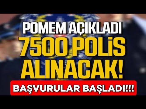 7500 POLİS ALIMI(POMEM) BAŞVURULARI BAŞLADI ‼️